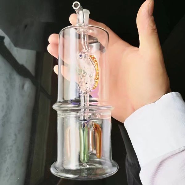 Séparateur de filtre de narguilé muet à quatre griffes de poisson, bongs en verre en gros conduites d'eau d'huile conduites d'eau en verre plates-formes pétrolières fumer, livraison gratuite