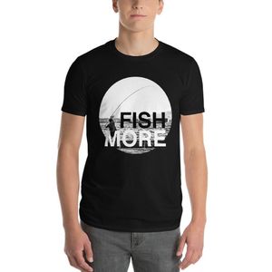 Peces Más Pesca Manga corta Diferentes colores Marca Clothihng Top Calidad Moda para hombre Camiseta 100% algodón
