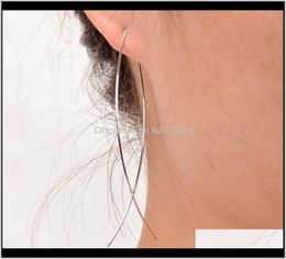 Boucles d'oreilles en forme De poisson simplicité boucle d'oreille en cuivre faite à la main pour les femmes Brincos De Gota Feminino géométrique 4Hlu5 Rxui04259986
