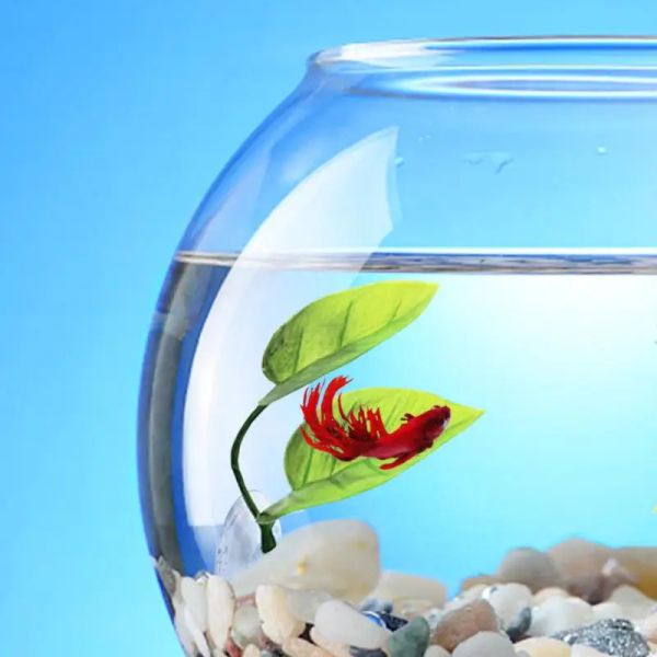 Fish Tank Planta Artificial Leaf Betta Hammock Aspectación de la cama de descanso Acuarios Decoración