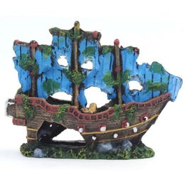 Aquarium maison plante décor à la maison ornement Simulation paysage accessoires petit Aquarium résine Ship236H