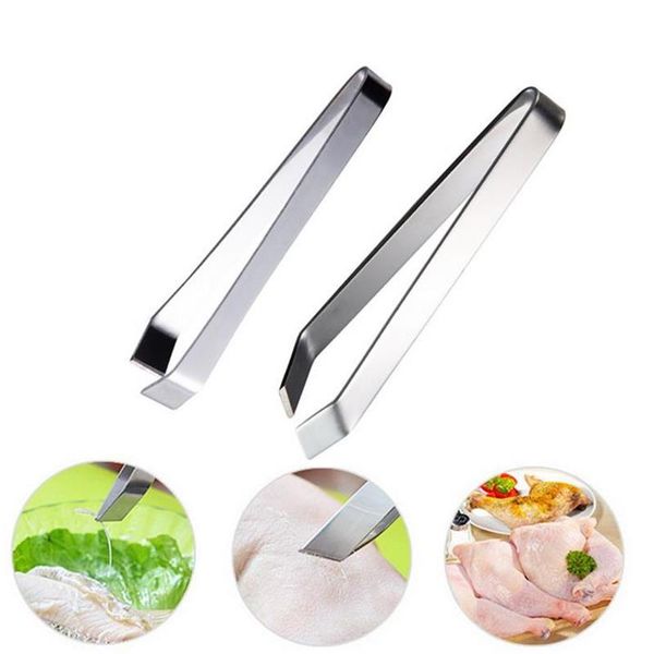 Fishbone Viande Fourrure Os Pinces Épilateur Pinces Alimentaire Animal Plume Plumage Remover Gadgets Outil En Acier Inoxydable Cuisine Fournitures