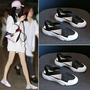 Visser schoenen sport baotou sandalen vrouwelijke 2021 zomer comfortabele en veelzijdige fee stijl plat voor vrouwen