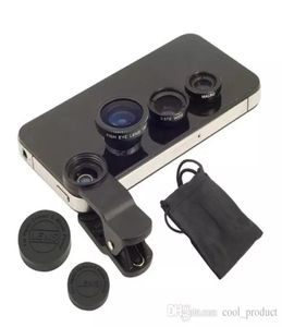 Objectif Fisheye Objectifs de téléphone portable 3 en 1 objectif de caméra macro grand angle fish eye pour iphone X XS 8 8X 7 6s plus 5s5 xiaomi huawei 2429197