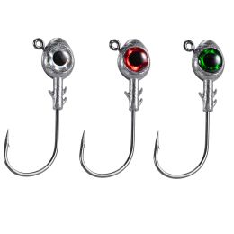 Vishaken Dr.Fish 10st Vissen Grote Ogen Jig Head Hook Lure voor Zacht Kunstaas Levend Aas 3D Ogen Forel Bass Zoutwater Zoetwater 10g 14g