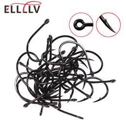 Vishaken Elllv 100 STKS #8 6/0 Zoutwatervissen Grote Streamer Vlieghaak 2X Sterk voor Finesse Game Changer Trailer Tube Assist Lokken Haak