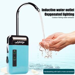 Fishhooks Absorbeur d'eau portable induction extérieure Dispensateur de pêche Pompe aération Automatique Bubbles Pumphing Water Oxygen Pompe