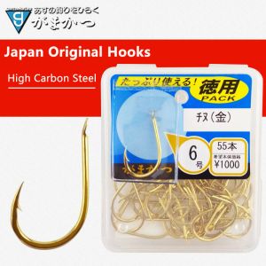 Anzuelos Gancho de pesca de mar Original Japón 16 # Golden Offset Acero de alto carbono Gamakatsu Simple para accesorios de pesca con señuelo Envío gratis