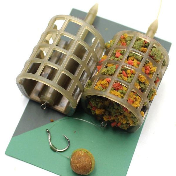 Accessoires de pêche 1 pièces, matériel de carpe, granulés, Cage d'appât, mangeoire pour méthode d'alimentation du poisson, leurre