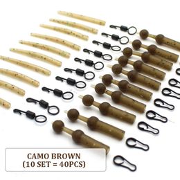 Accessoires de pêche 10 Set Carp Helicopter Rigs Kit Heli Sleeves Perles Multi Clips UK8 Pour Connector Tackle Box 230531