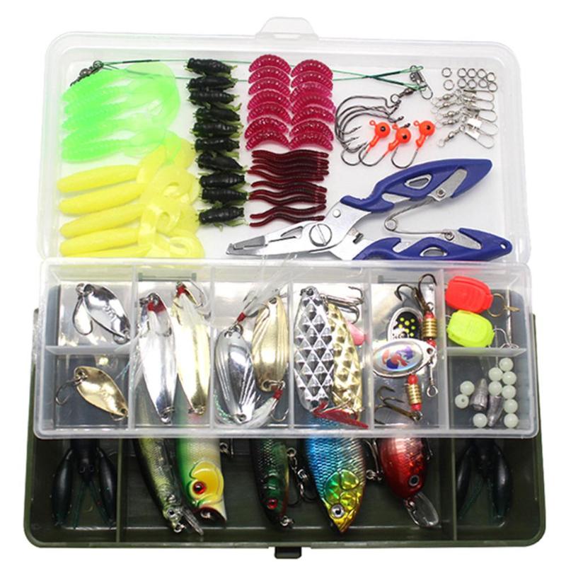 Fishing Accessories 101pcs/set Lure Bait Set Sequins Soft Thuner Frog Minnow Tools AccessoriesFishing
