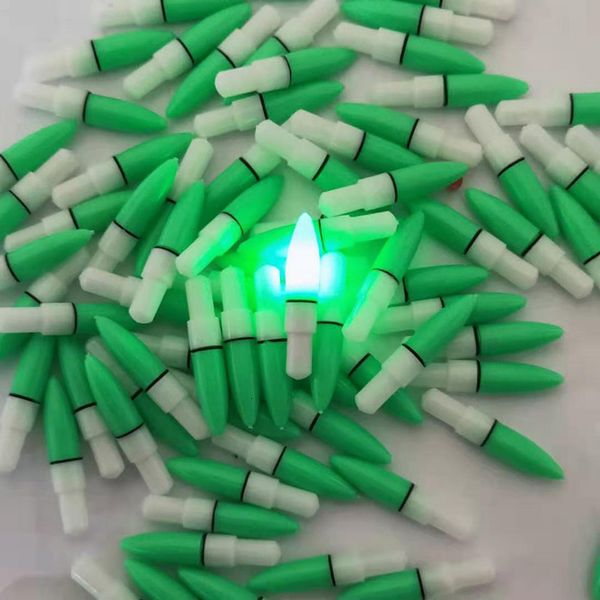 Accessoires de pêche 10 pcs/lot bâton lumineux LED vert/rouge fonctionne avec accessoire de batterie CR311 pour flotteurs lumineux matériel de pêche de nuit B601 230516