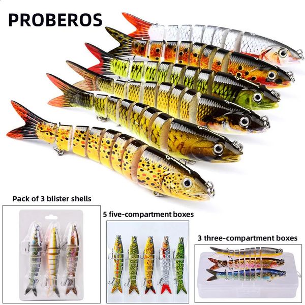 Accessoires de pêche 13,28 cm 19g Wobbler Leurre Multi Articulé 8 Segments Artificiel Dur Appât Swimbait En Plastique Pour Bass Pike 231030