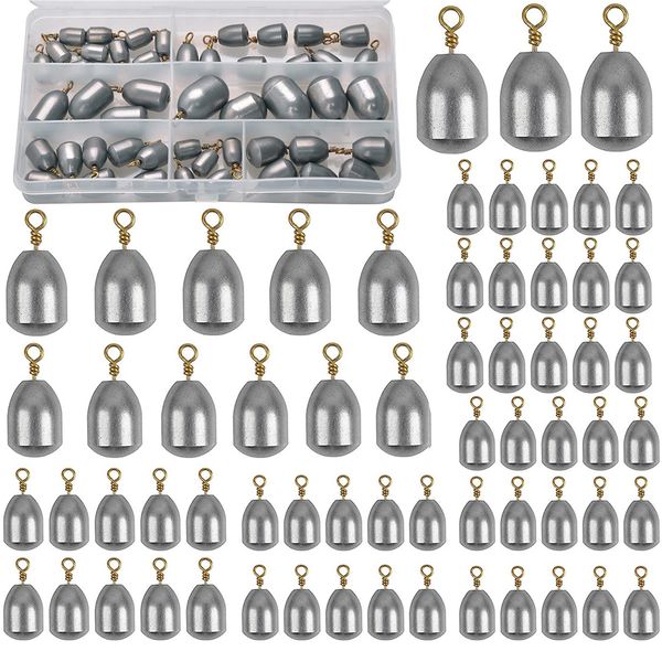 Accessoires de pêche 2264PCS Fer Poids Plombs Kit Bass Casting Bell Drop s Saltwater Tackle Outils 230808