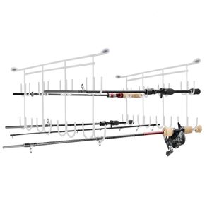 Accessoires de pêche 2 pièces porte-canne support Kit 16 trous Horizontal Rold Rack affichage Sorage organisateurs 230520