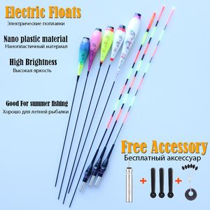 Accessoires de pêche 3pcsLot flotteurs grande affaire électrique LED flotteurs lumineux carpe flottabilité Nano plastique Bobbers accessoire 230606