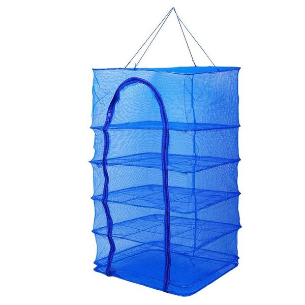 Accessoires de pêche 40x40x65cm 35x35x65cm Pliable 4 Couches Sèche-Poisson Sèche-Maille Filet Suspendu pour Légumes Anti Mouches et Larves 230729