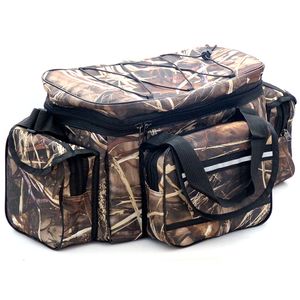 Accesorios de pesca 50 * 30 * 25 cm Bolsa de pesca impermeable Nylon Gran capacidad Bolsa de aparejos de pesca multiusos Bolsas de hombro al aire libre de dos capas X429 230619