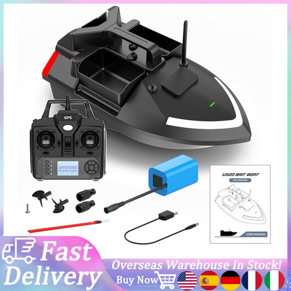 Accesorios de pesca 500m GPS Bait Boat Control remoto Dual Motor Fish Finder 2KG Carga automática Crucero Retorno Ruta Corrección 230803