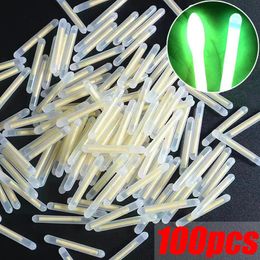 Accesorios de pesca 50100PCS Luciérnagas Barra de luz fluorescente Luz Flotador de pesca Luces de varilla Barra que brilla en la oscuridad Útil Barra de luz fluorescente de pesca 231013