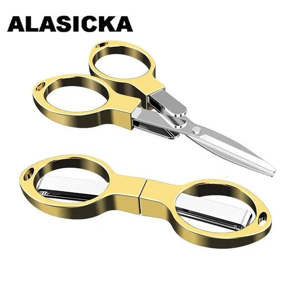 ALASICKA – ciseaux en acier au carbone, accessoires de pêche, nœud pliable, ligne tressée, outil de coupe, fil de coupe 231206