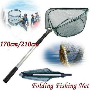 Visaccessoires Aluminiumlegering Net Telescopisch Driedelig Net Driehoekig Net Hoofdvlot Visnetzak Telescopisch Opvouwbaar 230831