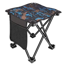 Accessoires de pêche - Tabouret de camping petit camping pliant portable pour la marche en plein air, la chasse, la randonnée, le voyage, la pêche