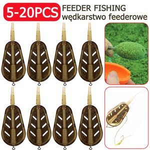 Fishing Accessories Carp Fishing Feeder Tool 20g/30g/40g/50g QuickRelease Explosion Bait Cage Basket 5-20pcs Fishing Bait Holder Tool Fishing Tackle 230812