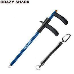 Accessoires de pêche CrazyShark dissolvant de crochet en aluminium hameçon ctor détacheur de crochet léger outils de découplage portables/bon pour la pêche 34.6 cm 231204