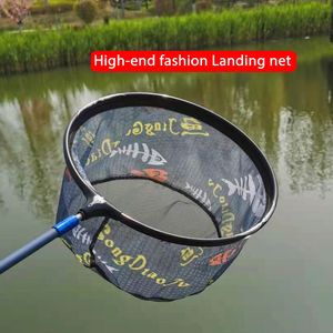 Accessoires de pêche Dipnet Brail Net Landing Pour 25 45cm Scoop Copie Main Chine Carpe Ronde Pesca Carbon Ultralight Portable Fly Head Diddle 230608