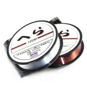 Visaccessoires Fluorocarbon Clear 3,5lb-40.5lb koolstofvezelleider Fly Fishing Line Super Strong Fishing Line Monofilament 100m P230325