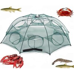 Visaccessoires Gevouwen net 46810 Hole Matic Shrimp Trap Vis Minnow Crab A -aas gegoten Mesh Fishnet14925634 Drop Delivery Sports Out OtPK5