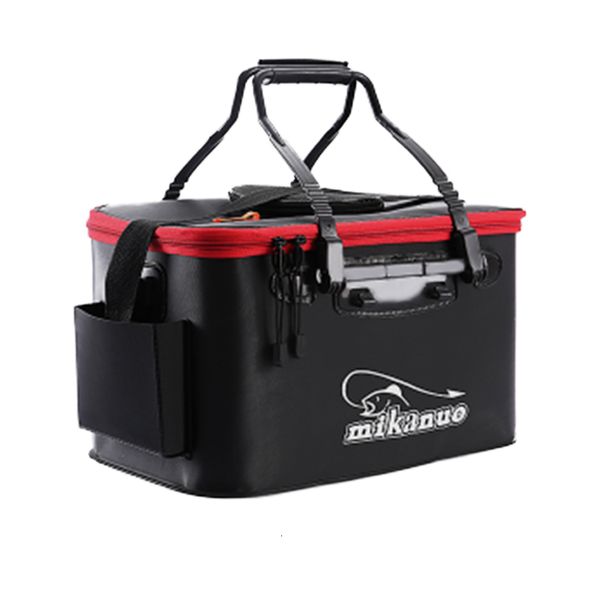 Accessoires de pêche Sac pliant Seau à glissière portable Extérieur EVA Étanche Boîtes de rangement pour poissons vivants Tackle Box Equipment 230619