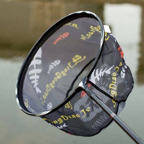 Accessoires de pêche Pliant maille alliage tissé tête circulaire petit filet de pêche main épuisette accessoires de pêche engins X247G 230720