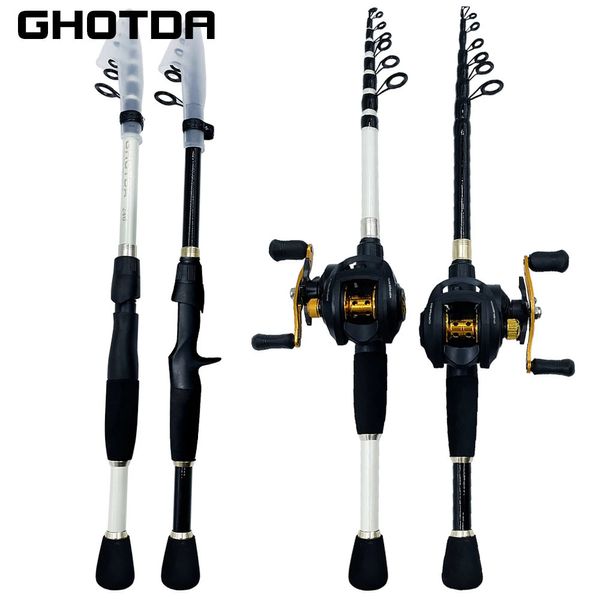 Accessoires de pêche GDA Casting/Spinning Rod et Reel Combo Portable Ultralight Travel Boat Rod Single Rod/Set Kit de pêche solide Fishing Set 231102