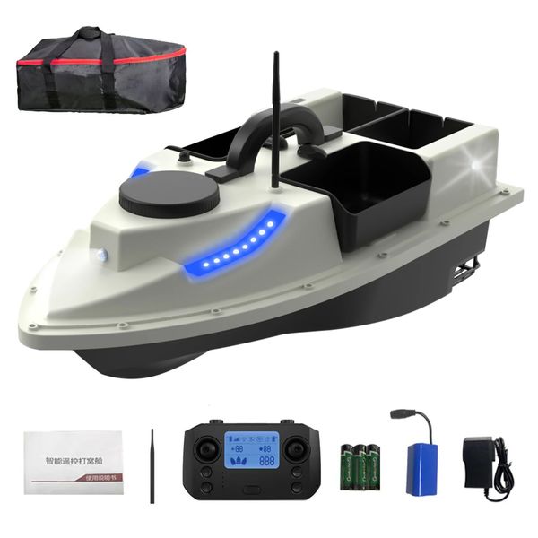 Accesorios de pesca GPS RC Bait Boat 500M Barco alimentador de control remoto inalámbrico con 4 contenedores 2 kg de carga 231204