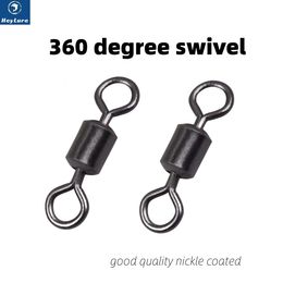 Accessoires de pêche Heylure 50 100 pièces pivote gros 22 37mm anneaux solides roulant 360 degrés pivotant pour équipement d'outils de carpe 230825