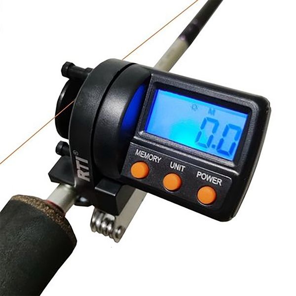 Accessoires de pêche Haute précision 0999m moulinet de compteur de ligne de pêche en plastique abs fort affichage numérique jauge de profondeur mètre 230629