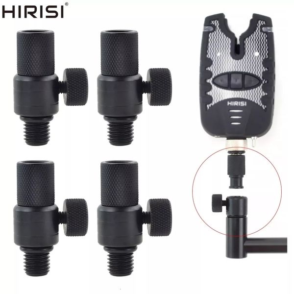 Accesorios de pesca Hirisi 4pcs pesca de carpas Cambio rápido conector de aluminio para alarmas de pesca de carpas barras de vara de barra de banco AQ209 230812