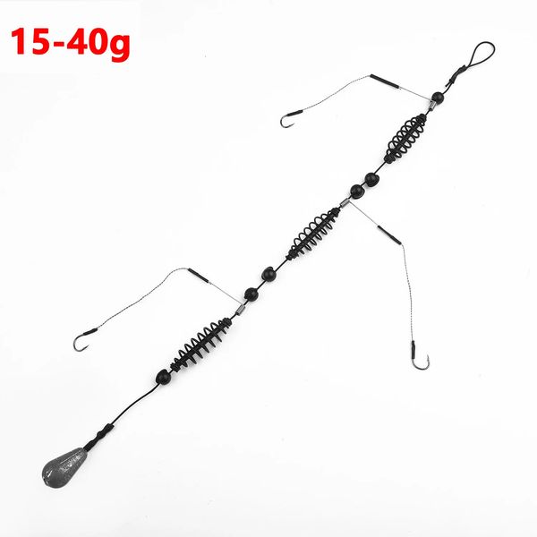 Accesorios de pesca Gancho Señuelo artificial Cebo Jaula Conjunto Alimentador Baitholder Anzol Peche Catfish Jigs Carp Tackle Herramientas 15g 40g 231030