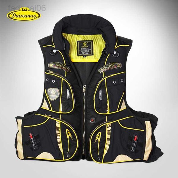 Accessoires de pêche Hot Men Gilet de sauvetage Gilet de pêche Extérieur Flottabilité Adulte 120 kg Multi-fonction Sports nautiques Dispositif de flottaison personnel HKD230706