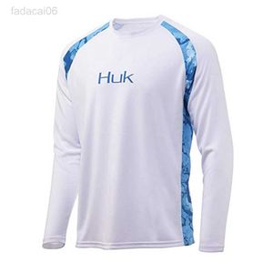 Accessoires de pêche HUK Chemises de pêche Performance Sweat-shirt d'été à manches longues Protection UV Uniforme de pêche à séchage rapide Hommes Maillot de pêche HKD230706