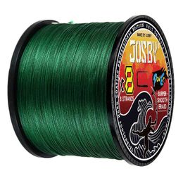 Accessoires de pêche JOSBY Ligne de pêche 8 Fil multifilament tressé Japonais PE 300M 500M 100M 150M 200M 1000M Filetage Carpe de mer 8X Cordon Spinning P230325