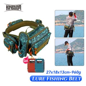 Accessoires de pêche Kingdom Multifonctional Lere Celt 27x18x13cm Pack Pack Lures de rangement de rangement