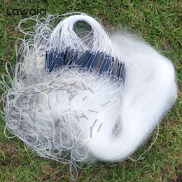 Visaccessoires Lawaia 50m witte zijde kieuwnetten monofilament versnellingswerk netwerk 3Layer fishnet plastic vlotter 230303