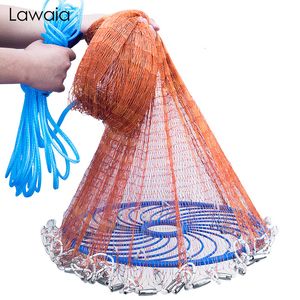 Visaccessoires Lawaia schepnet vis Werpnet Fishing Network USA Fishing Trap Handwerp Fly Fish Network met ijzeren zinkers netting visnet 230715