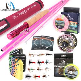 Accessori per la pesca Maximumcatch 6 6 9 0 2 5wt Kit canna da mosca e mulinello combinato con set di scatole per esche Tackle 230512