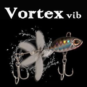 Accessoires de pêche Métal Vib Lure Vortex Spinning 7g 10g 14g Paillettes rotatives Eau douce Appât dur Vibration Spinner Cuillère pour brochet 231030