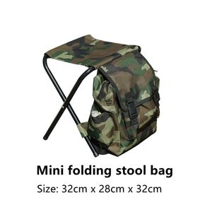 Accessoires de pêche Mini petit sac de chaise pliable en plein air randonnée sac pliant Camping tabouret de plage sac à dos banc de pique-nique sacs de pêche