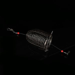 Visserijaccessoires PCS roestvrijstalen aas kooi Lure Trap Basket Feederhouder Tackle - SizeFishing